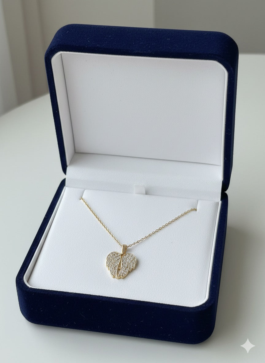 Gold Heart Pendant Stainless Steel Necklace