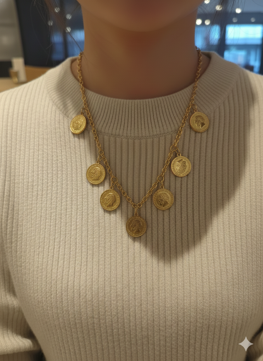 Royal Gold Finish Necklace