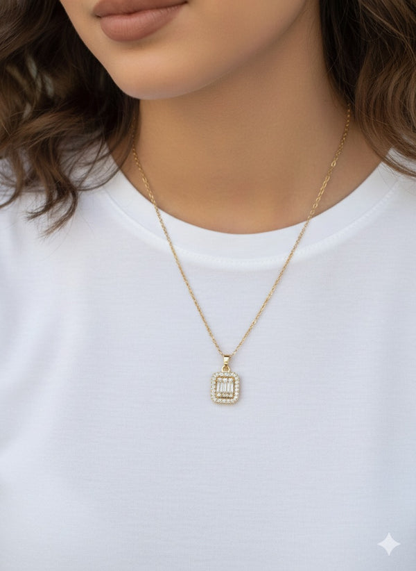 Gold Herringbone Stainless Steel Necklace