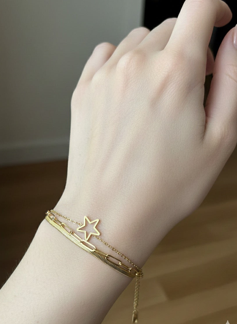Paperclip Chain Bracelet – Modern Gold Link