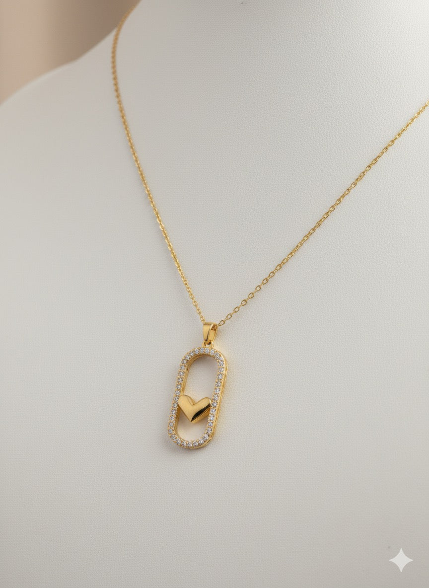 Gold Pearl Stainless Steel Necklace – Elegant Mix