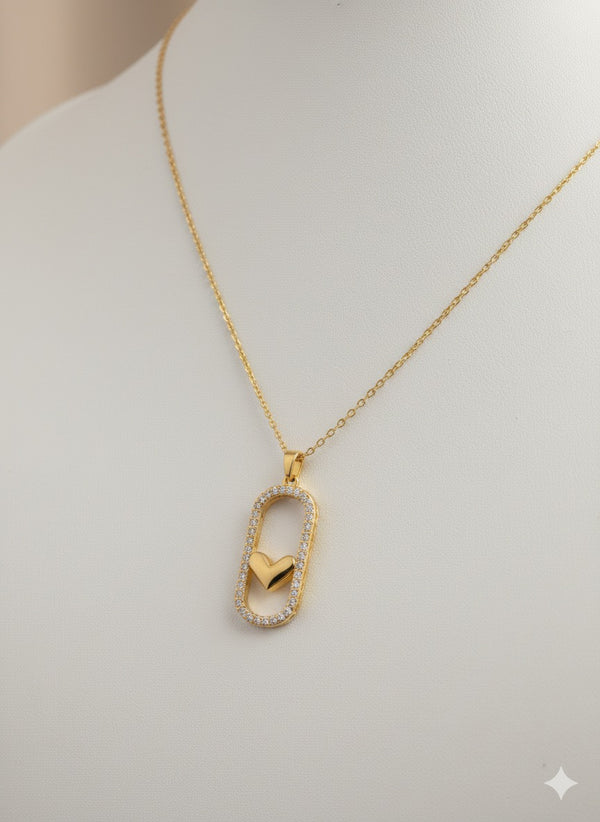 Gold Pearl Stainless Steel Necklace – Elegant Mix